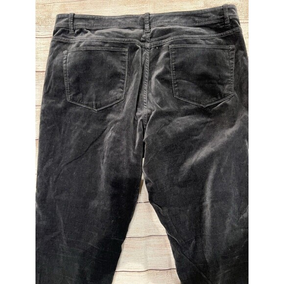 J. Jill Velvet Velour Womens Casual Pants Jeans Gray Cotton Blend Size 16 - Picture 4 of 7
